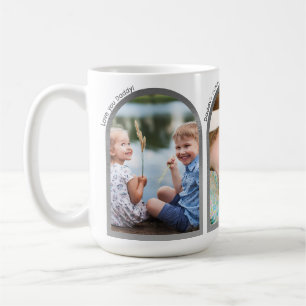 Dad   Fathers Day Photo Collage & Text Modern Arch Coffee Mug