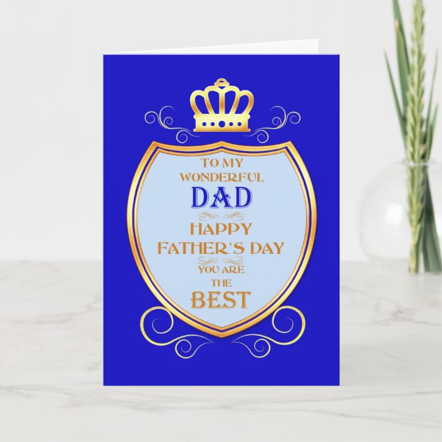 Dad Father's Day with Shield Card (Front)