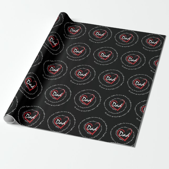 Dad - Fathers Day Wrapping Paper (Unrolled)