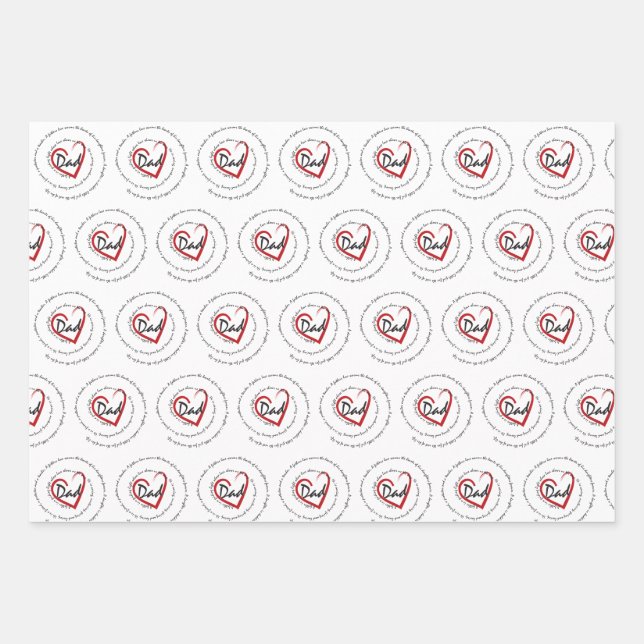 Dad - Fathers Day Wrapping Paper Sheets (Front)