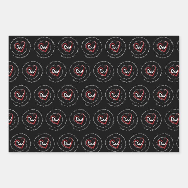 Dad - Fathers Day Wrapping Paper Sheets (Front)