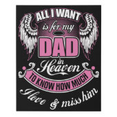 Dad Faux Canvas Print (Front)