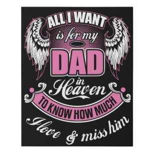 Dad Faux Canvas Print