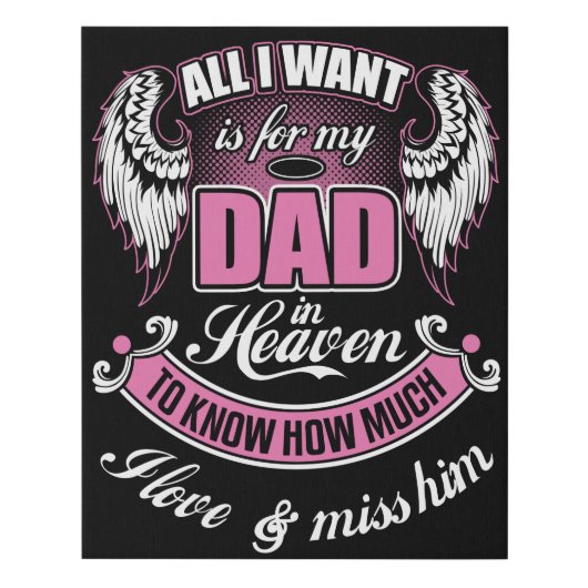 Dad Faux Canvas Print (Front)