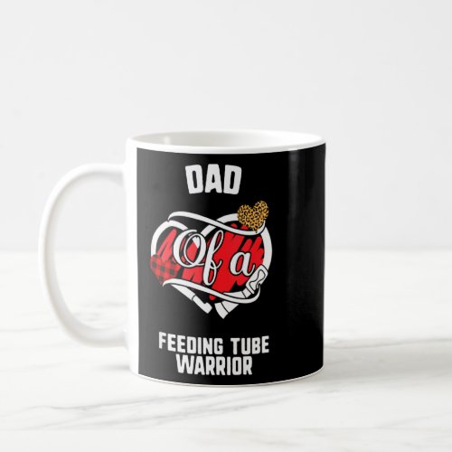 Dad Feeding Tube Awareness Leopard Buffalo Plaid F Coffee Mug