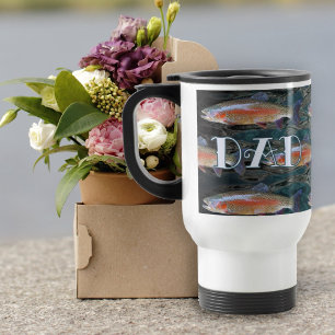 Dad Fisherman Rainbow Trout Travel Mug