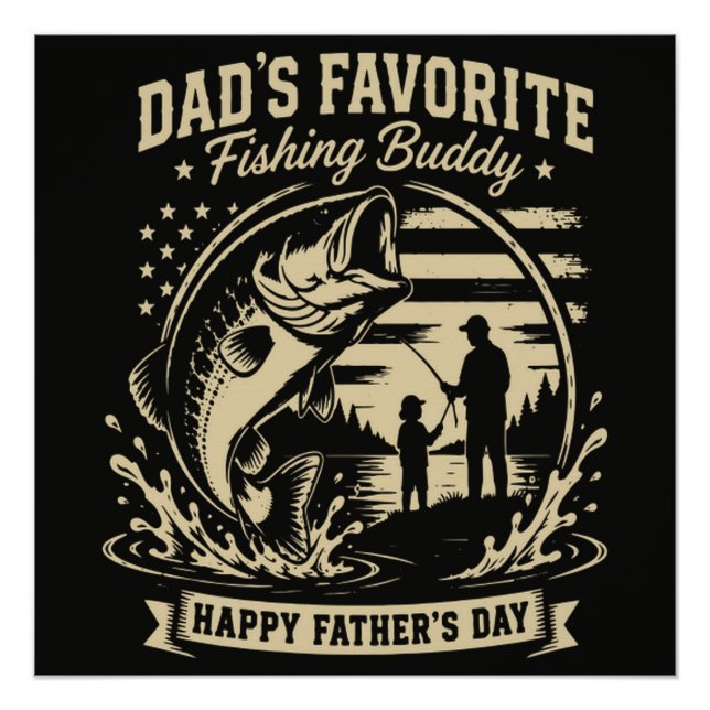 Dad Fishing Buddy Poster (Front)