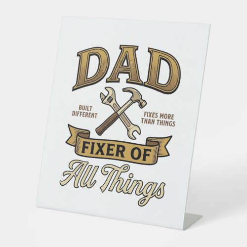 Dad Fixer of All Things Vintage Engraving Shirt_1 Pedestal Sign