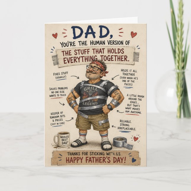 Dad Fixes Everything Father’s Day Card (Front)