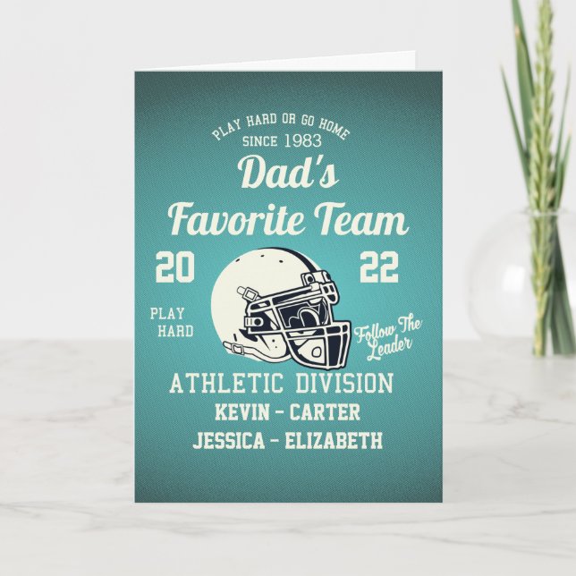 Dad Football Fathers Day Card (Front)