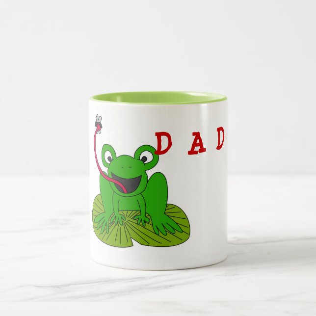 Dad Frog On Lillyput Two-Tone Coffee Mug (Center)