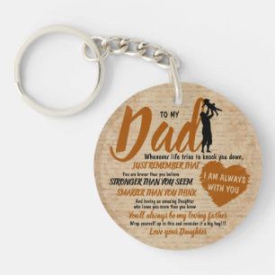 Dad from Daughter Father Day Gift Keychain