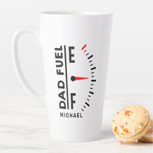 Dad Fuel Funny Father's Day Birthday Personalized Latte Mug