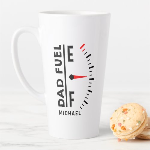 Dad Fuel Funny Fathers Day Birthday Personalized Latte Mug
