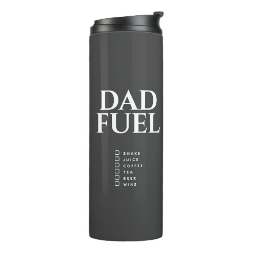 Dad Fuel Minimalist Monogram Thermal Tumbler
