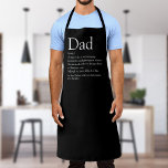 Dad Fun Definition Quote Saying Apron<br><div class="desc">Personalize for your special dad, daddy or father to create a unique gift for Father's day, birthdays, Christmas or any day you want to show how much he means to you. A perfect way to show him how amazing he is every day. You can even customize the background to their...</div>