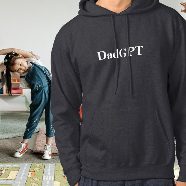 Dad Funny Birthday DadGPT Powered by AI & Dad Joke Hoodie (Creator Uploaded)