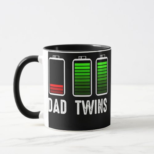 Dad Funny Fully Fathers Day Charge Twins Energy Mug