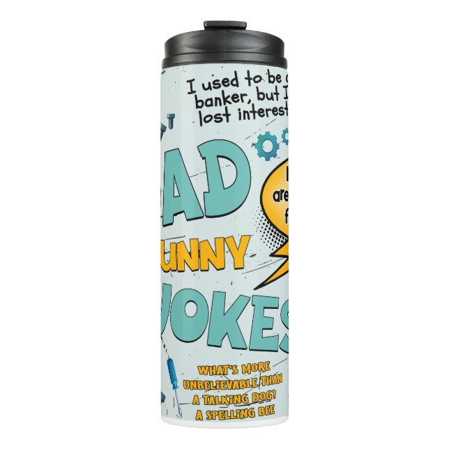 Dad Funny Jokes Tumbler  (Front)