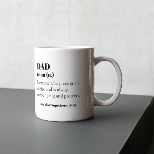 Dad FunnyDefinition Word Noun Gift Fathers Day  Coffee Mug