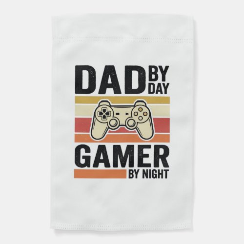 Dad Gamer Vintage Controller T-Shirt Design_1 Garden Flag