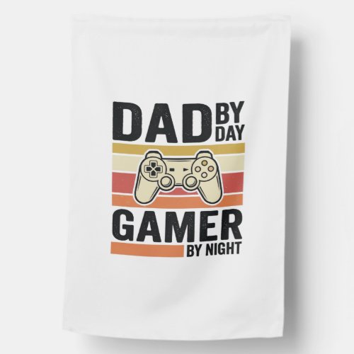 Dad Gamer Vintage Controller T-Shirt Design_1 House Flag