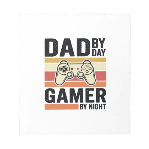 Dad Gamer Vintage Controller T-Shirt Design_1 Notepad