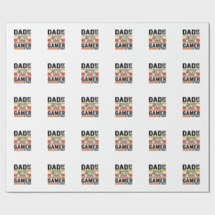 Dad Gamer Vintage Controller T-Shirt Design_1 Wrapping Paper