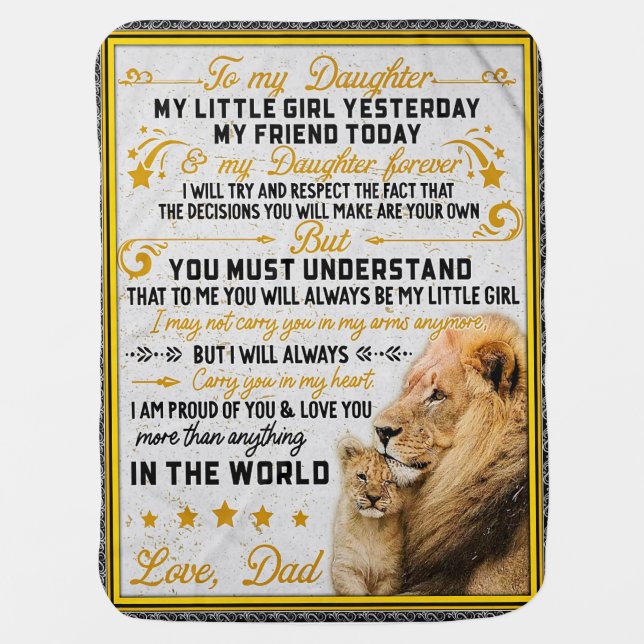 DAD - Get The Perfect Gift For Your Daughter Baby Blanket (Front)