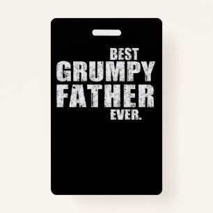 Dad Gift Best Grumpy Father Ever Gift Idea Badge