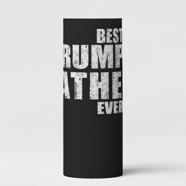 Dad Gift | Best Grumpy Father Ever Gift Idea Pillar Candle (Front)