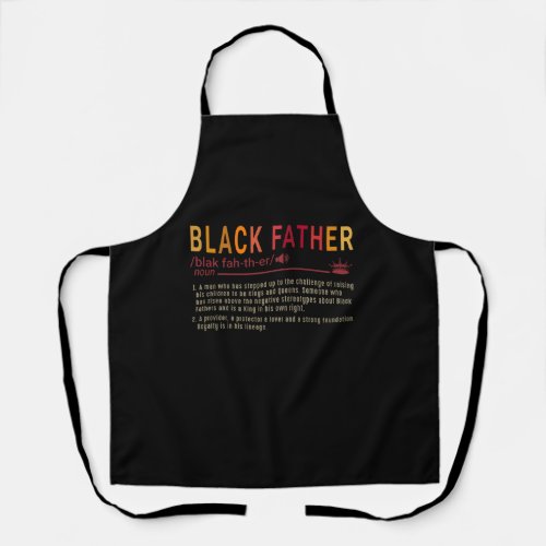 Dad Gift  Definition Dad Black Father Gift Apron