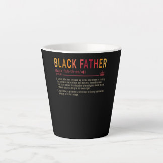 Dad Gift | Definition Dad Black Father Gift Latte Mug
