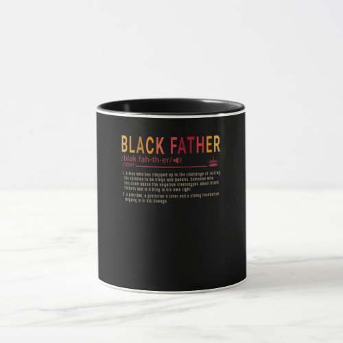 Dad Gift  Definition Dad Black Father Gift Mug