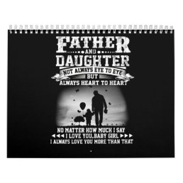 Dad Gift | Father And Daughter Eye Together Heart Calendar