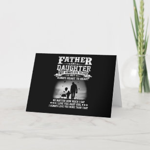 Dad Gift   Father And Daughter Eye Together Heart Holiday Card