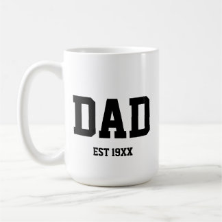 Dad gift for father custom year established coffee mug