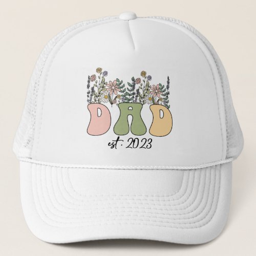 Dad Gift Happy Fatherâs Day Floral Trucker Hat