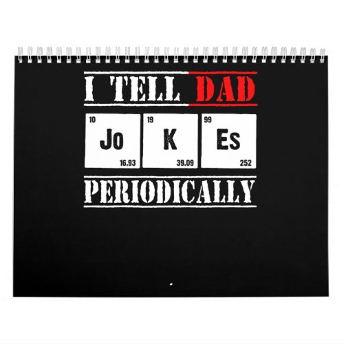 Dad Gift  I Tell Dad Jokes Periodically Vintage Calendar