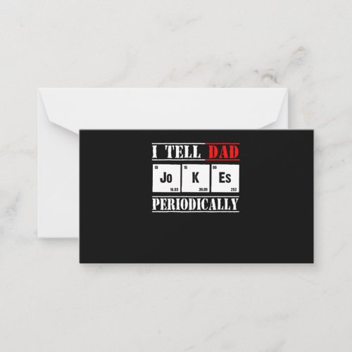 Dad Gift  I Tell Dad Jokes Periodically Vintage Note Card
