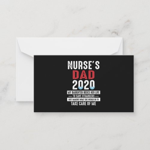 Dad Gift  Nurses Dad 2020 Memories Gift Note Card