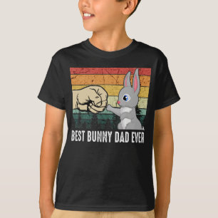 Dad Gift Vintage Best Bunny Dad Ever T-Shirt