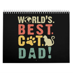 Dad Gift | World&#39;s. Best. Cat. Dad ! Calendar