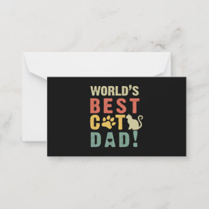 Dad Gift   World's. Best. Cat. Dad ! Note Card