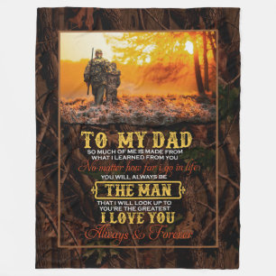 Dad Gifts   Letter To My Dad The Man I Love You Fleece Blanket