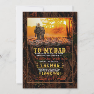 Dad Gifts Letter To My Dad The Man I Love You Holiday Card