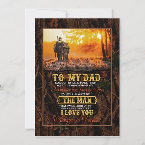 Dad Gifts  Letter To My Dad The Man I Love You Invitation