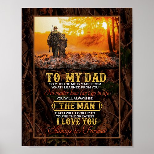 Dad Gifts  Letter To My Dad The Man I Love You Poster
