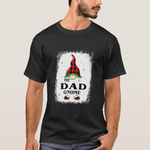 Dad Gnome Buffalo Plaid Matching Family Xmas Pajam T_Shirt