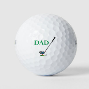 DAD - Golf Happy Fathers Day Birthday Cool Golf Balls